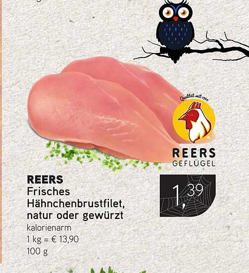 REERS Frisches Hähnchenbrustfilet, natur oder gewürzt