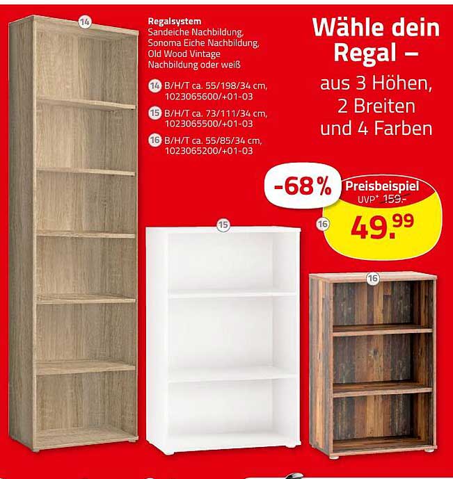 Regalsystem zur individuellen Auswahl - Preise bis zu 68 % reduziert!