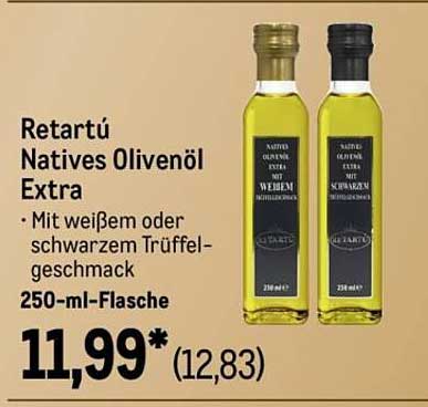 Retartú Natives Olivenöl Extra mit Trüffelgeschmack - 250-ml-Flasche