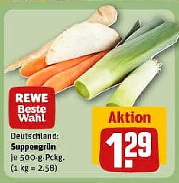 REWE Beste Wahl Suppengrün 500 g für nur 1,29 €