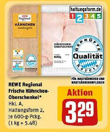 REWE Regional Frische Hähnchen-Oberschenkel