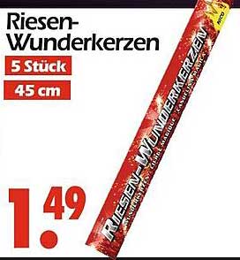 Riesen-Wunderkerzen 5 Stück 45 cm