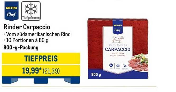 Rinder Carpaccio - Vom südamerikanischen Rind