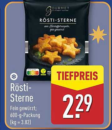 Rösti-Sterne 600 g - Fein gewürzt