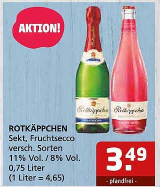 ROTKÄPPCHEN Sekt, Fruchtsecco verschiedene Sorten 0,75 Liter