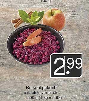 Rotkohl gekocht mit pflanzlichen Verfeinerungen, 500 g