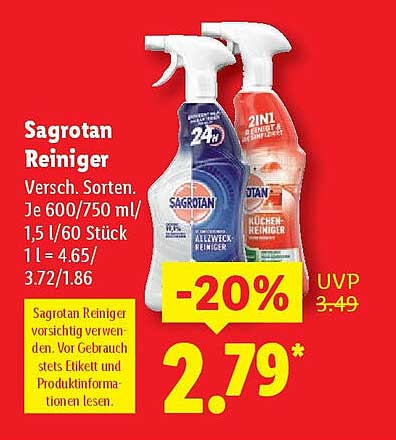 Sagrotan Reiniger - Versch. Sorten Je 600/750 ml
