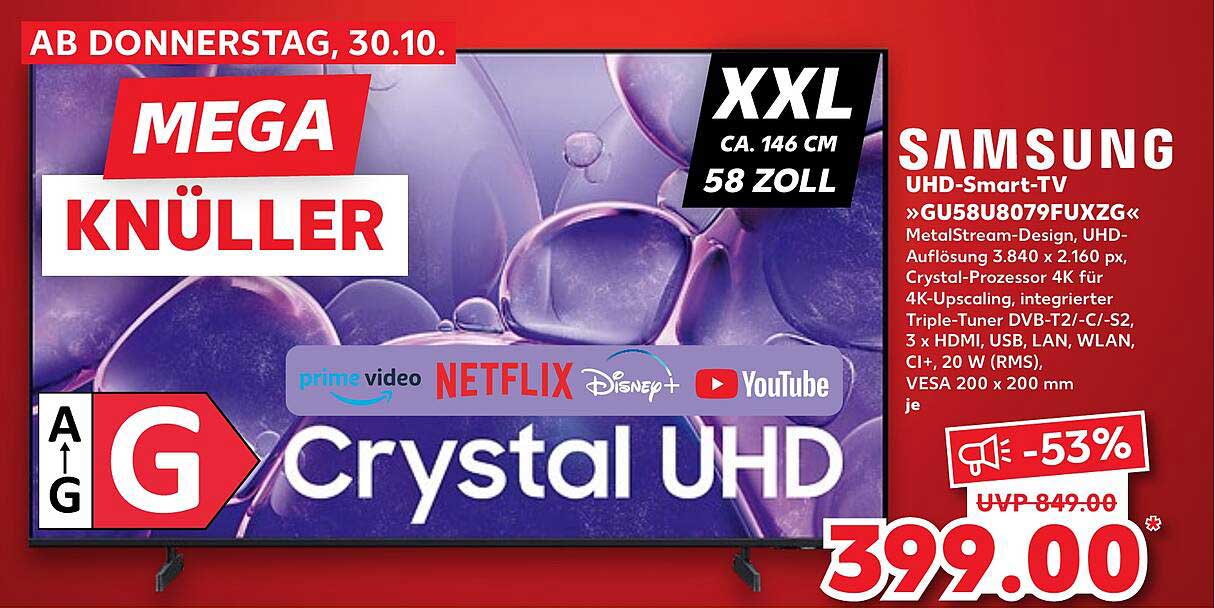 Samsung UHD-Smart-TV »GU58U8079FUXZG«