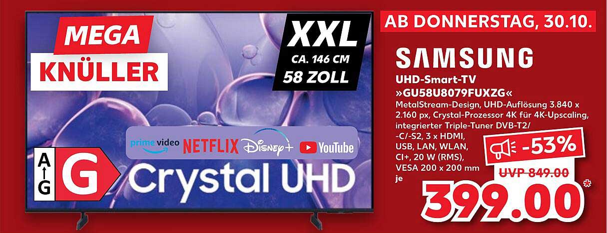 Samsung UHD-Smart-TV »GU58U8079FUXZG«