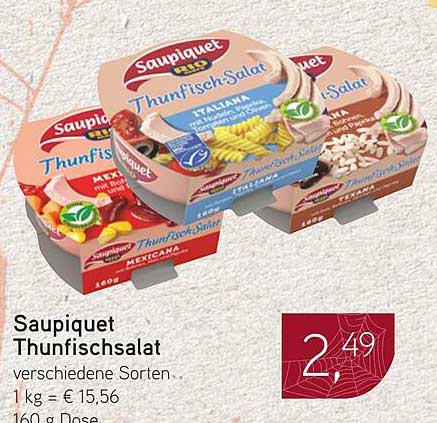 Saupiquet Thunfischsalat verschiedene Sorten, 160 g Dose