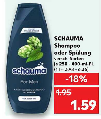 SCHAUMA Shampoo oder Spülung, verschiedene Sorten je 250 - 400 ml