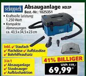 Scheppach Absauganlage HD2P - Stark im Einsatz