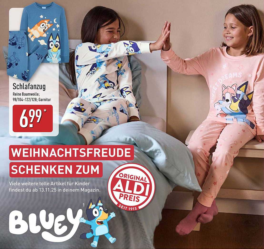 Schlafanzug Bluey für Kinder