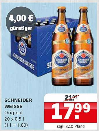 SCHNEIDER WEISSE Original 20 x 0,5 l