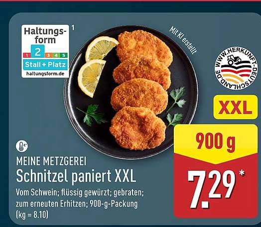 Schnitzel paniert XXL 900 g