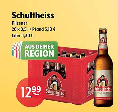 Schultheiss Pilsener 20 x 0,5 l + Pfand 3,10 €