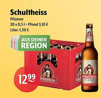 Schultheiss Pilsener - 20 x 0,5l Kiste für 12,99 €