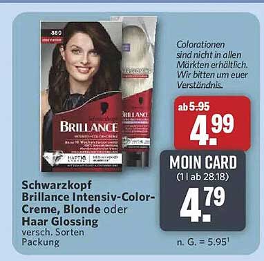 Schwarzkopf Brilliance Intensiv-Color-Creme, Blonde oder Haar Glossing