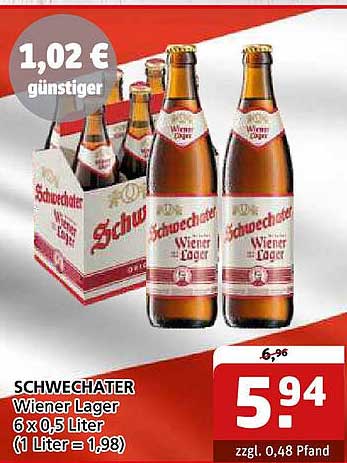 SCHWECHATER Wiener Lager 6 x 0,5 Liter