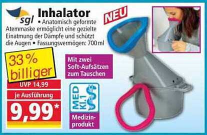 SGL Inhalator - Anatomisch geformte Atemmaske für gezielte Dampfeinatmung