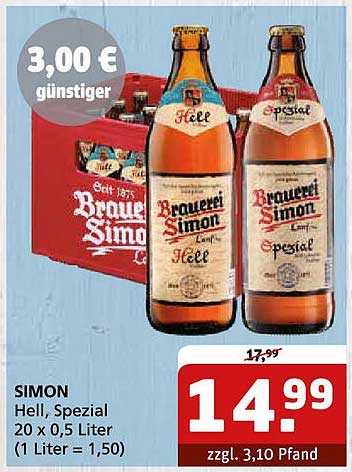 SIMON Hell, Spezial 20 x 0,5 Liter