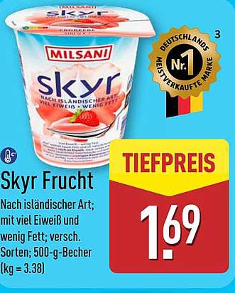 Skyr Frucht 500g – Milsani nach isländischer Art