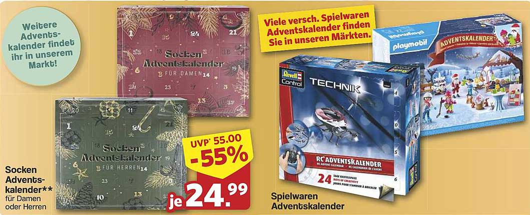 Socken Adventskalender für Damen und Herren