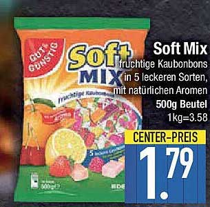 Soft Mix - Fruchtige Kaubonbons in 5 leckeren Sorten