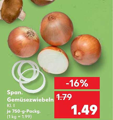Span. Gemüsezwiebeln Kl. I je 750-g-Pack.