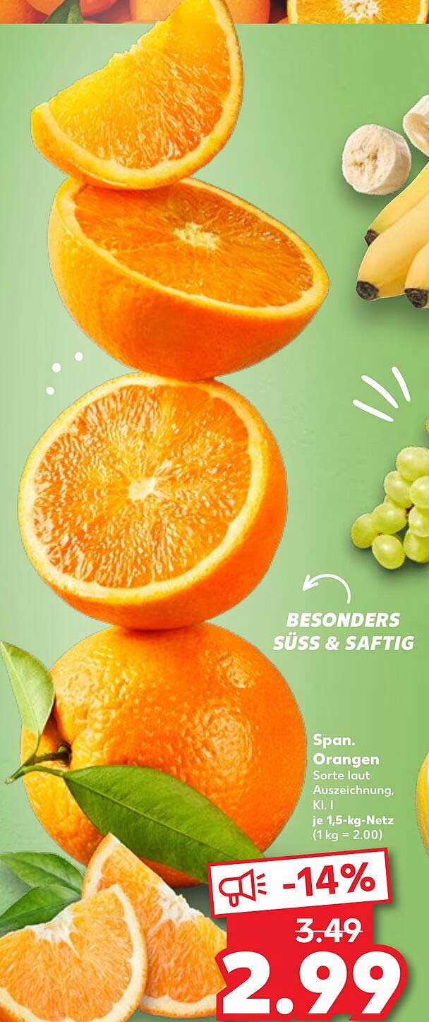 Spanische Orangen aus hochwertigem Anbau - 1,5 kg für nur 2,99 €!