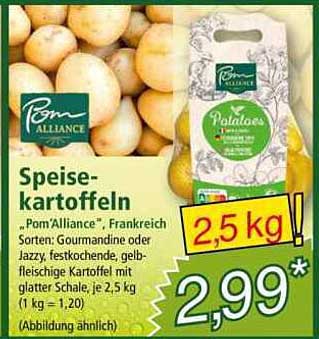 Speisekartoffeln 'Pom'Alliance' - 2,5 kg für nur 2,99 €!