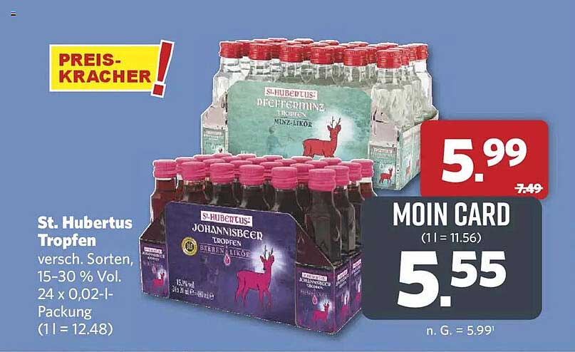 St. Hubertus Tropfen - verschiedene Sorten, 15-30 % Vol.