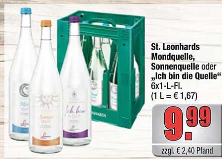 St. Leonhards Mondquelle, Sonnenquelle oder „Ich bin die Quelle“ 6x1-L-Fl.