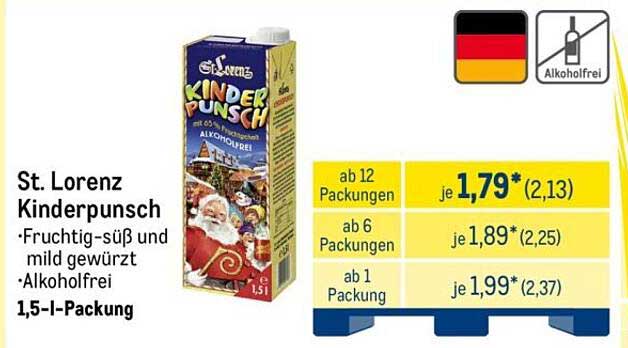 St. Lorenz Kinderpunsch 1,5-l-Packung