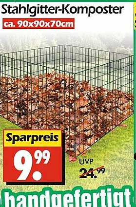 Stahlgitter-Komposter ca. 90x90x70cm