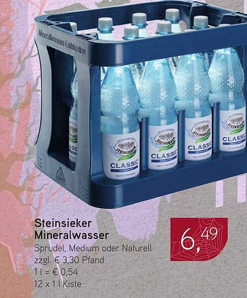 Steinsieker Mineralwasser - Sprudel, Medium oder Naturell