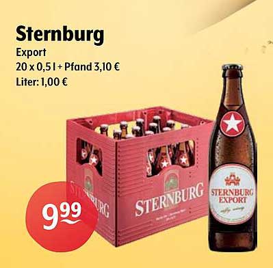 Sternburg Export 20 x 0,5l + Pfand 3,10 €