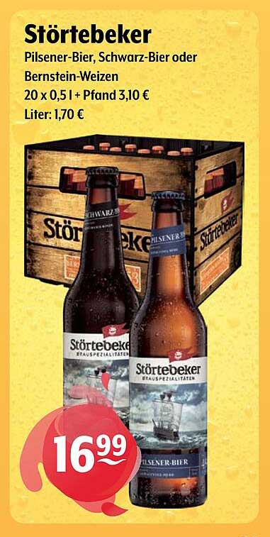 Störtebeker Pilsener-Bier, Schwarz-Bier oder Bernstein-Weizen