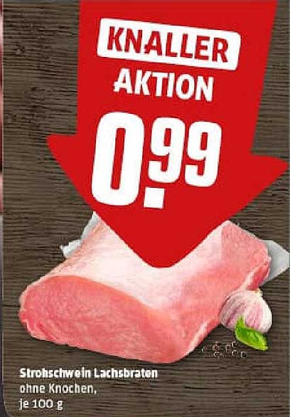 Strohschwein Lachsbraten ohne Knochen je 100 g