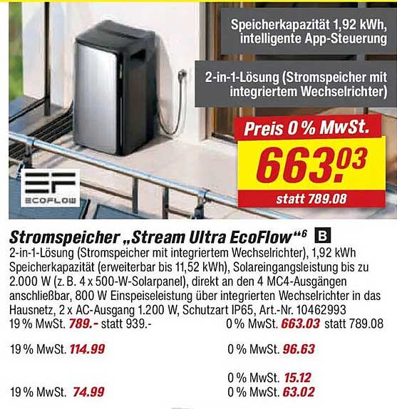 Stromspeicher „Stream Ultra EcoFlow“