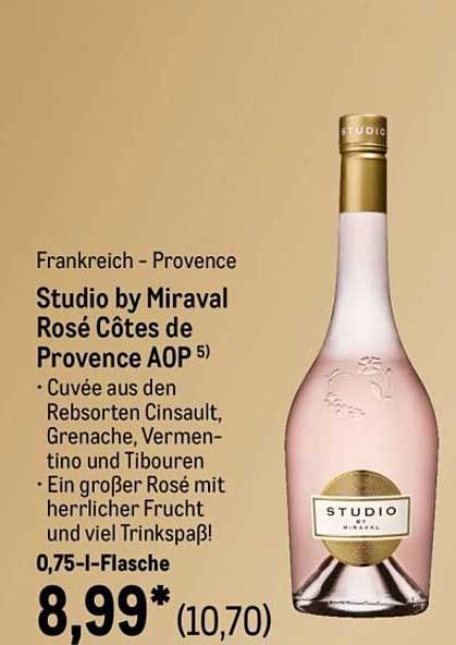 Studio by Miraval Rosé Côtes de Provence AOP