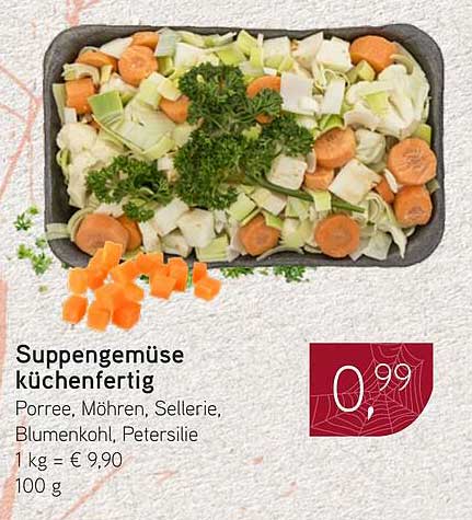 Suppengemüse küchenfertig