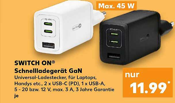SWITCH ON® Schnellladegerät GaN