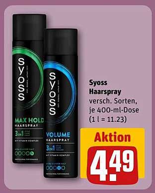 Syoss Haarspray - Max Hold und Volume, je 400-ml-Dose