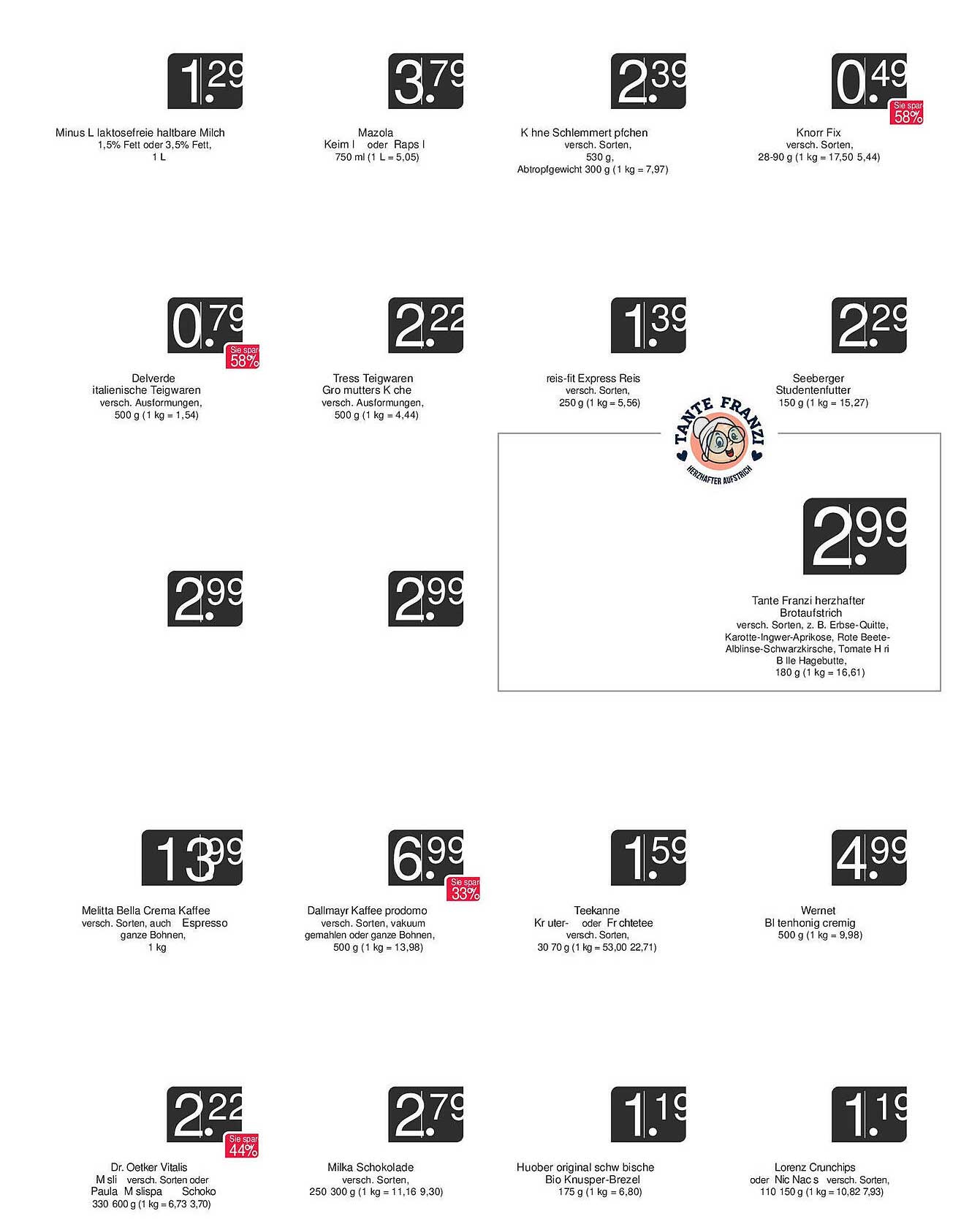 Tante Franz herzhaftes Brotaufstrich versch. Sorten