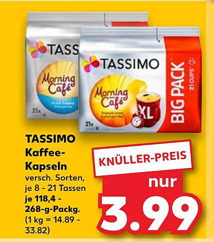 TASSIMO Kaffee-Kapseln - Verschiedene Sorten für den perfekten Kaffeegenuss