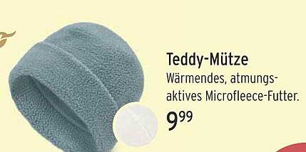 Teddy-Mütze - Wärmendes, atmungsaktives Microfleece-Futter