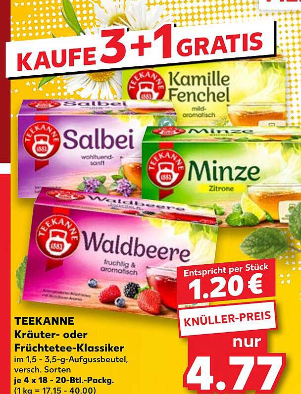 Teekanne Kräuter- oder Früchtetee-Klassiker