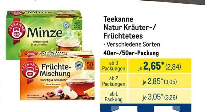 Teekanne Natur Kräuter-/Früchtetees