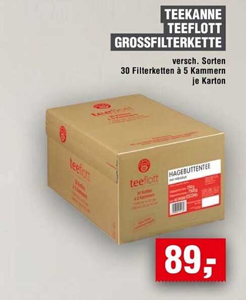 TEEKANNE TEEFLOTT GROSSFILTERKETTE versch. Sorten